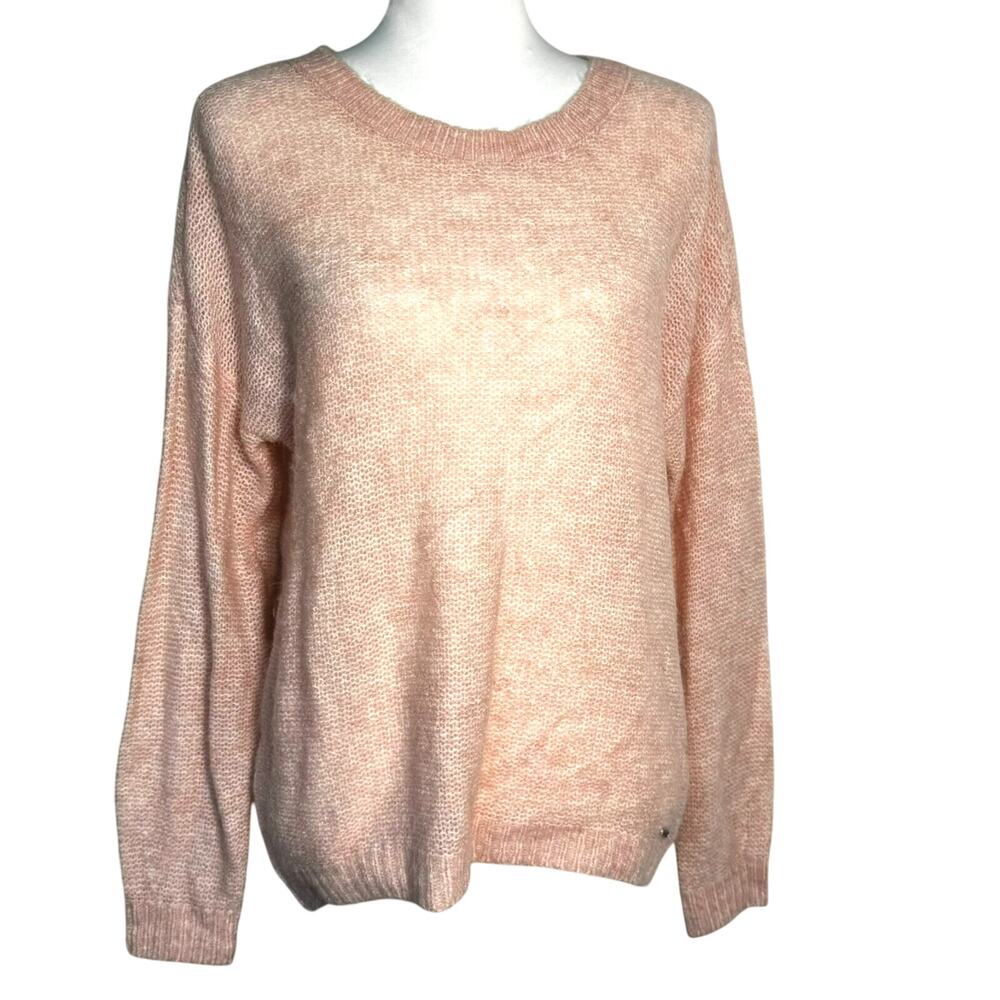 ABERCROMBIE & FITCH Women’s Small Pink Split Back Ballet Fuzzy Cozy Soft Sweater